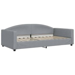 vidaXL Slaapbank met matras 100x200 cm stof lichtgrijs