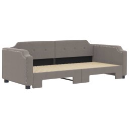 vidaXL Slaapbank met onderschuifbed 80x200 cm stof taupe