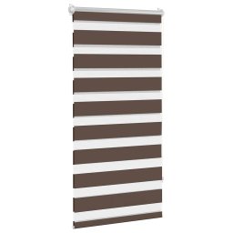 vidaXL Zebra rolgordijn 60,9 x 120 cm stofbreedte 56,7 cm koffiebruin
