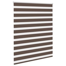 vidaXL Zebra rolgordijn 120,9 x 175 cm stofbreedte 116,7 cm koffiebruin