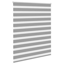 vidaXL Zebra rolgordijn 140,9 x 175 cm stofbreedte 136,7 cm grijs
