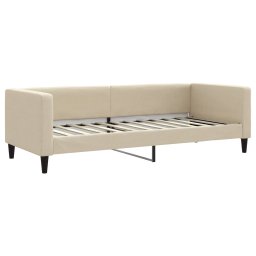 vidaXL Slaapbank met matras 80x200 cm stof crèmekleurig