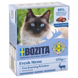 6x370g stukjes in Saus met Rendier Bozita Kattenvoer