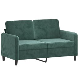 vidaXL 2-delige Loungeset met kussens fluweel donkergroen