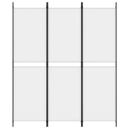 vidaXL Kamerscherm met 3 panelen 150x180 cm stof wit