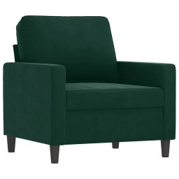 vidaXL 3-delige Loungeset met kussens fluweel donkergroen