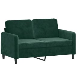 vidaXL 2-delige Loungeset met kussens fluweel donkergroen
