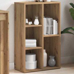 vidaXL Boekenkast 50x25x80 cm bewerkt hout artisanaal eikenkleur