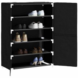 vidaXL Schoenenkast 60x30x90 cm stof zwart