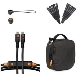 TetherTools Starter Tethering Kit Optima 10G 15' (4.6m) Straight to Straight, Non-Reflective Black