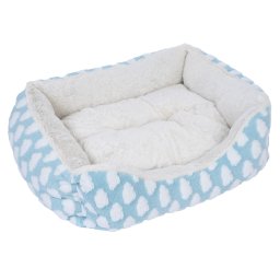 zooplus Basics knuffelbed Pluizige blauwe hond