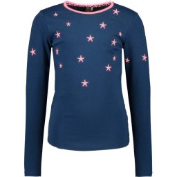 B-nosy - Maat 110 - Meisjes T-shirt - space blue