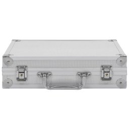 vidaXL Wapenkoffer aluminium ABS zilverkleurig