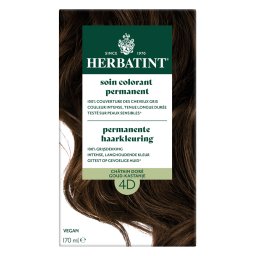 Herbatint Permanente Haarkleuring Goud-Kastanje 4D