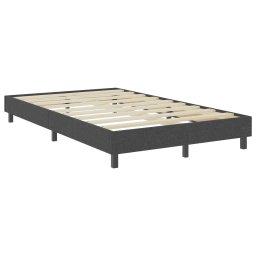 vidaXL Boxspring stof donkergrijs 120x200 cm