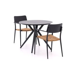 + 15% kassakorting | Bellagio Cino/Sora ø90cm dining tuinset 3-delig stapelbaar - Laagste prijsgarantie!