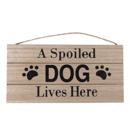TIAKI deurbord "A Spoiled Dog Lives Here" voor hondenliefhebbers
