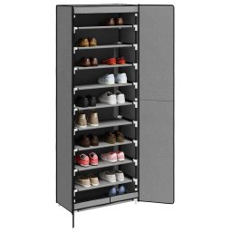 vidaXL Schoenenkast 60x30x166 cm stof grijs