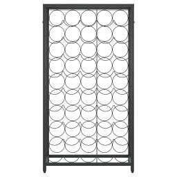 vidaXL Wijnrek voor 45 flessen 54x18x100 cm smeedijzer zwart