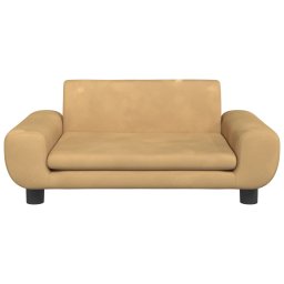 vidaXL Kinderbank 70x45x33 cm fluweel bruin