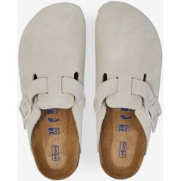 Schoenen Birkenstock Boston Suede Antique White Wit Dames 39