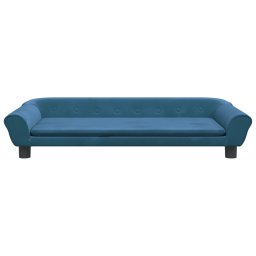 vidaXL Kinderbank 100x50x26 cm fluweel blauw