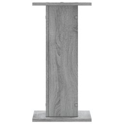 vidaXL Speakerstandaards 2 st 30x30x60 cm bewerkt hout grijs sonoma