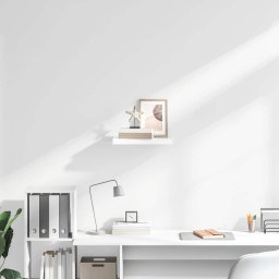 vidaXL Wandschap zwevend 40x23,5x3,8 cm MDF hoogglans wit