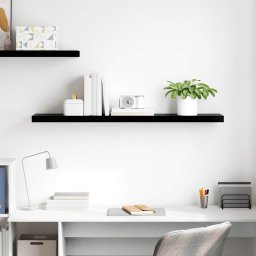 vidaXL Wandschap zwevend 120x23,5x3,8 cm MDF hoogglans zwart