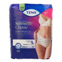 TENA Silhouette Classic High Waist Underwear Crème 44-54 L Plus