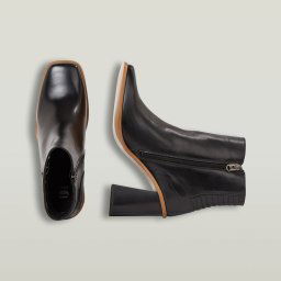 Ringer Mid Lederen Boots - Zwart - Dames
