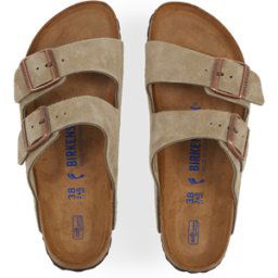 Slippers Schoenen Birkenstock Arizona Suede Taupe Taupe Dames 36