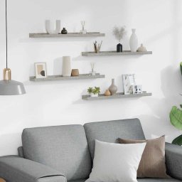 vidaXL Wandschappen 4 st 60x9x3 cm betongrijs