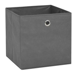vidaXL Opbergboxen 4 st 32x32x32 cm nonwoven stof grijs