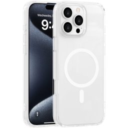 Just in Case Soft TPU Case MagSafe voor Apple iPhone 16 Pro Max Telefoonhoesje Transparant