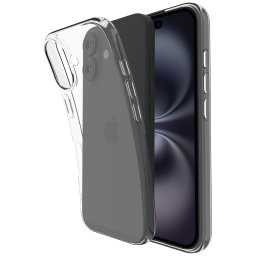 Just in Case Zero Soft TPU Case voor Apple iPhone 16 Plus Telefoonhoesje Transparant