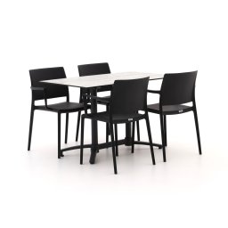 + 15% kassakorting | Forza Sile/Canzo 120cm dining tuinset 5-delig stapelbaar inklapbaar - Laagste prijsgarantie!