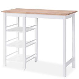 vidaXL 3-delige Barset MDF wit