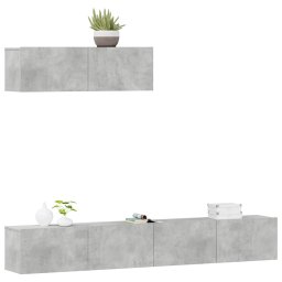 vidaXL 3-delige Tv-meubelset bewerkt hout betongrijs
