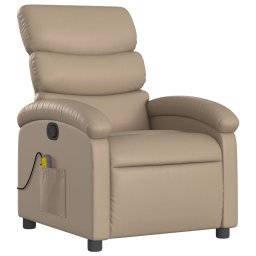 vidaXL Massagestoel verstelbaar kunstleer cappuccinokleurig