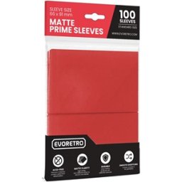 Premium - 100-Pack Matte Card Sleeves Standard Size (66x91mm) - Red