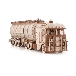 Eco Wood 3D Houten Puzzel Truck “Road King” met ronde Container-Semitrailer Modelbouw