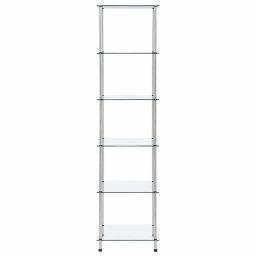 vidaXL Kastje 6-laags 40x40x160 cm gehard glas transparant