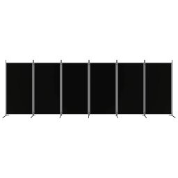 vidaXL Kamerscherm met 6 panelen 520x180 cm stof zwart