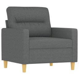 vidaXL 3-delige Loungeset met kussens stof donkergrijs