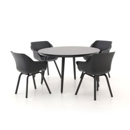 + 15% kassakorting | Hartman Sophie Element/Studio ø128cm dining tuinset 5-delig - Laagste prijsgarantie!