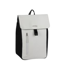 New Rebels Ceres Dothan Zwart Lichtgrijs 15L Rugtas met Flap Waterafstotend Laptop 15.6"