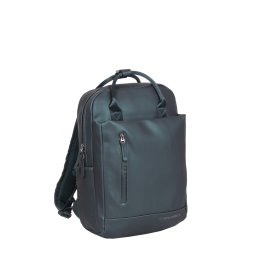New Rebels Harper Miami Rugzak 9L Waterafstotende Laptop Rugtas 13 inch Schooltas en Werktas van PU Comfortabel Metalic Groen