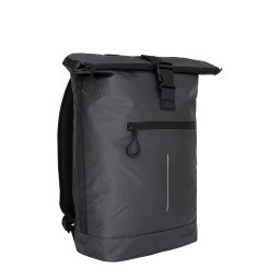 New Rebels Hugo New York 17L Waterafstotende Rolltop Rugtas Zwart