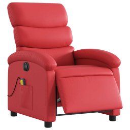 vidaXL Massagestoel verstelbaar elektrisch kunstleer rood